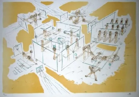 Литография Matta - Les convaincus