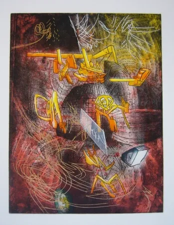 Офорт И Аквитанта Matta - Sans titre