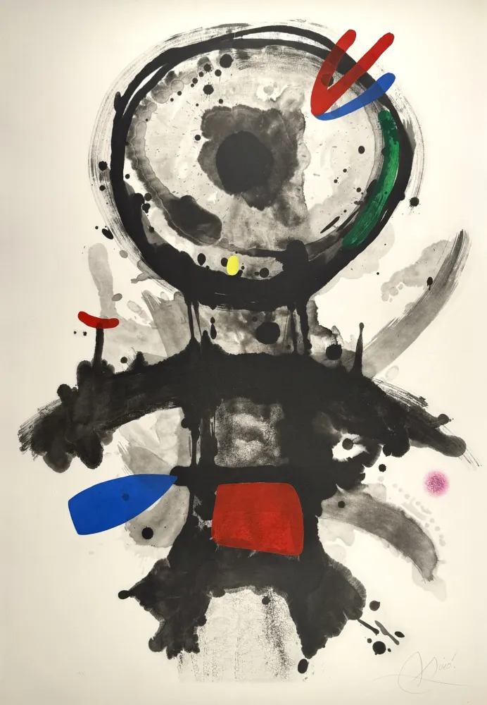 Акватинта Miró -  L'Ange criblé 