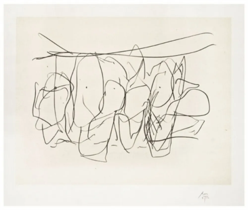 Литография Motherwell - Mexico City personages no.2