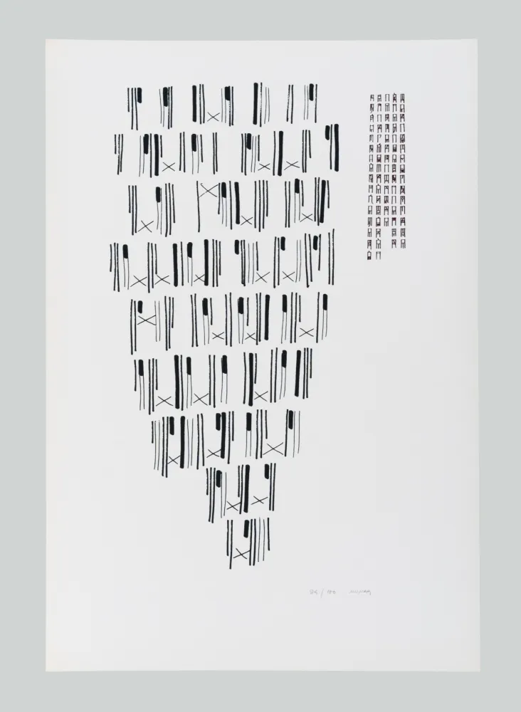 Сериграфия Munari - Scritture illegibili di popoli sconosciuti