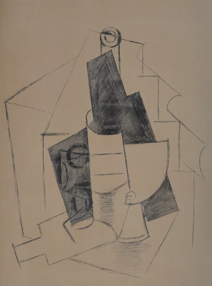 Трафарет Picasso (After) - Nature morte avec bouteille, 1962