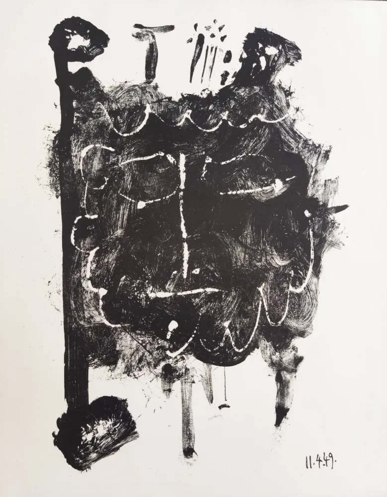 Литография Picasso - Élégie d'Ihpetonga, Masks of Ashes, Planche I