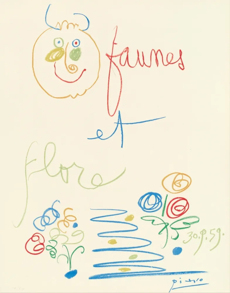 Литография Picasso - Faunes et Flore 1960