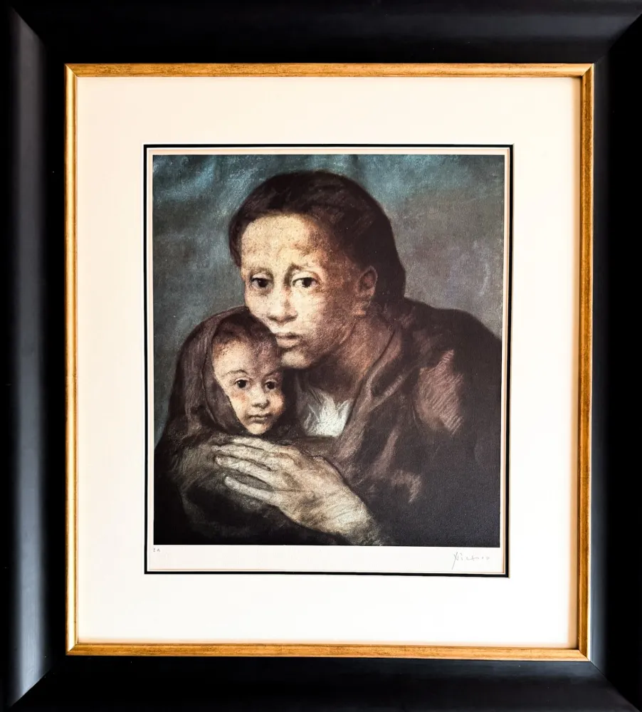 Литография Picasso - Mère et enfant au fichu