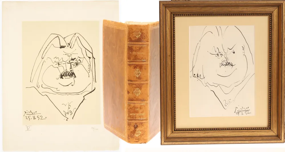 Литография Picasso - Portrait of Balzac (INCLUDE ORIGINAL BOOK PLUS EXTRA LITHO)