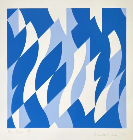 Сериграфия Riley - Two Blues