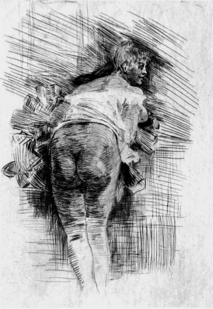 Офорт Rops - Appel aux masses