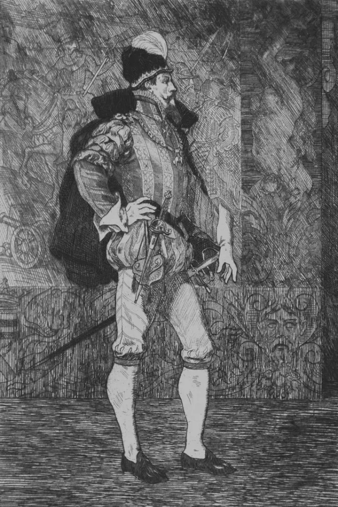 Офорт Rops - Le Sire de Lumey