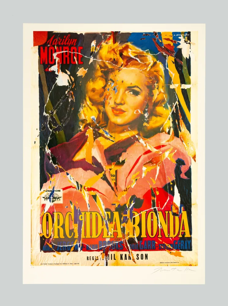 Сериграфия Rotella - Orchidea bionda