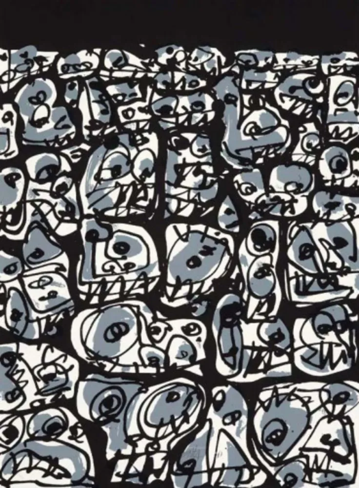 Сериграфия Saura - Multitud