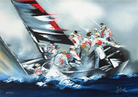 Литография Spahn - Coupe de l’America - Alinghi 2