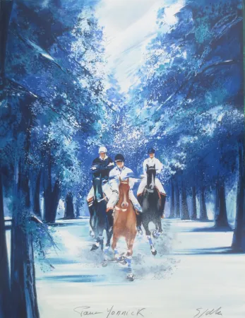 Литография Spahn - Forêt bleue