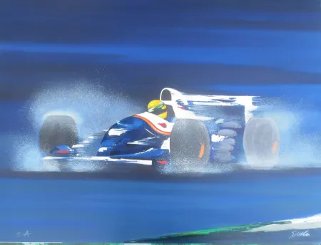 Литография Spahn -  Formule I bleue