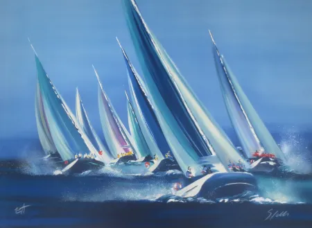 Литография Spahn - Régates