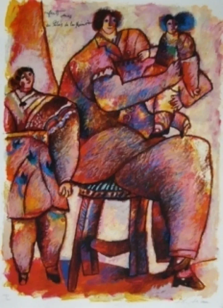 Литография Tobiasse - Enfants venus du palais de la mémoire