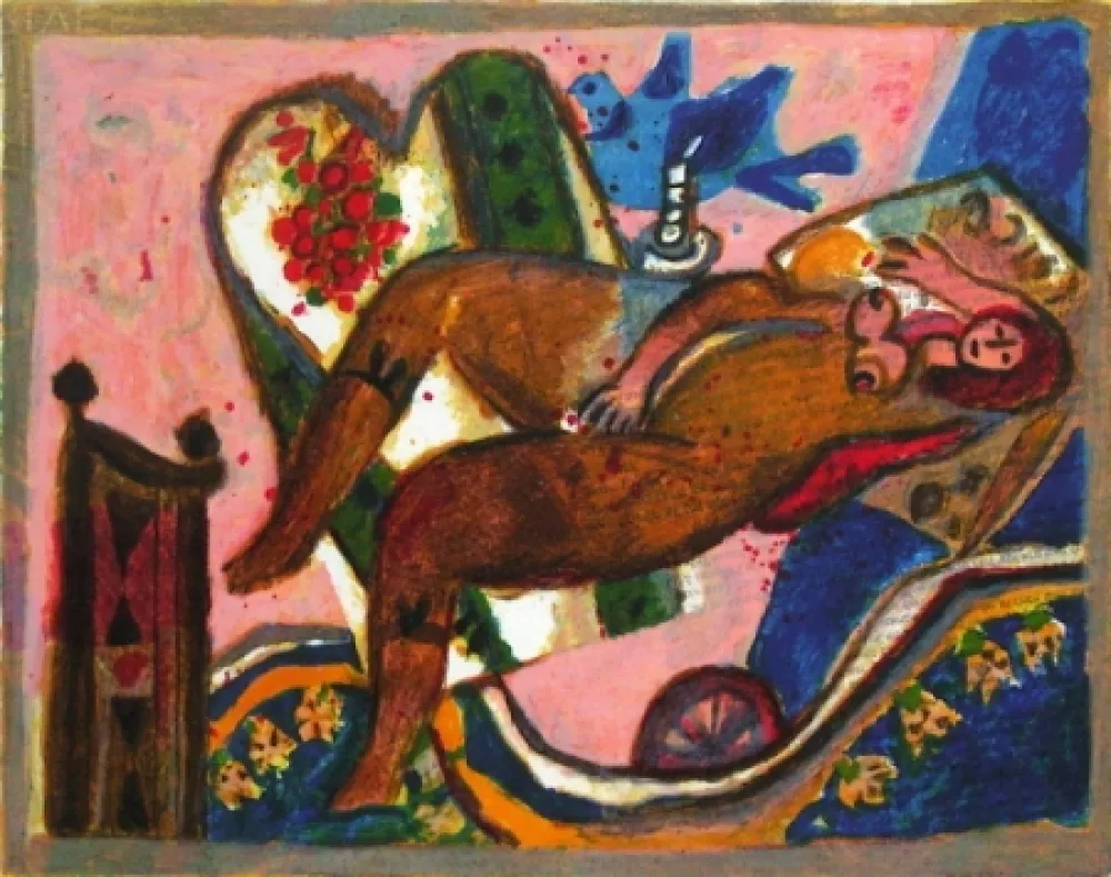 Литография Tobiasse - Le cantique des cantiques VI