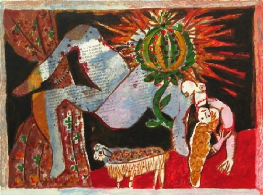 Литография Tobiasse - Le cantique des cantiques VII