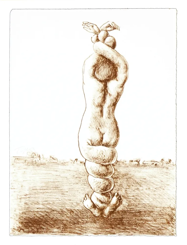 Литография Topor - 3 Neuf Grâces