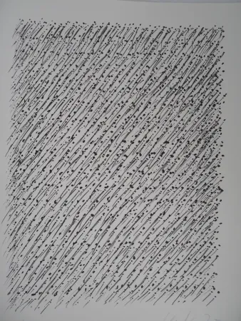 Литография Uecker - Le Mouvement 