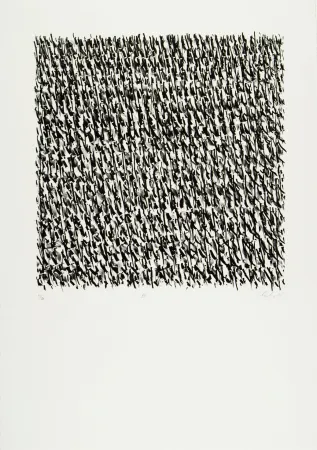 Литография Uecker - Manuelle Struktuur. No IX